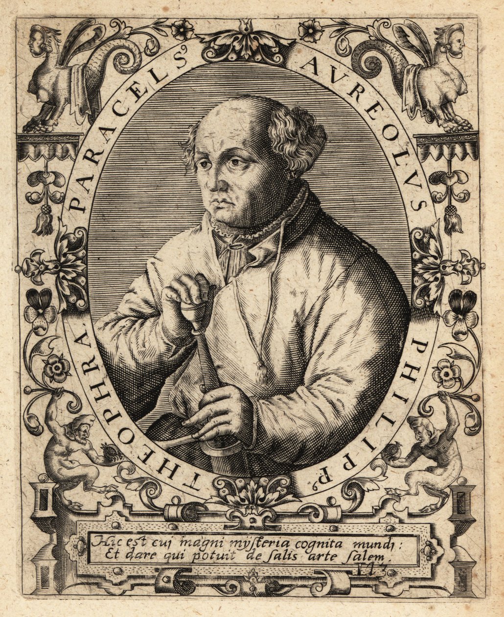 Paracelso, médico, alquimista y astrólogo suizo de Theodore de Bry