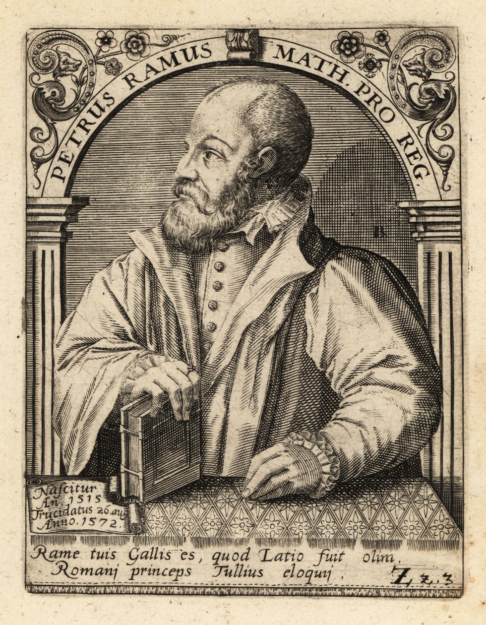 Petrus Ramus, humanista francés de Theodore de Bry