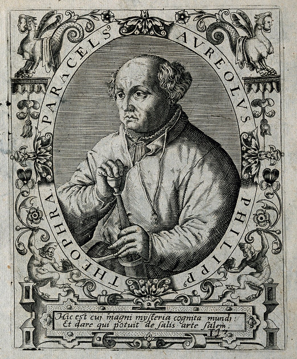 Philippus Theophrastus Aureolus Bombastus von Hohenheim Paracelsus, 1645 de Theodore de Bry