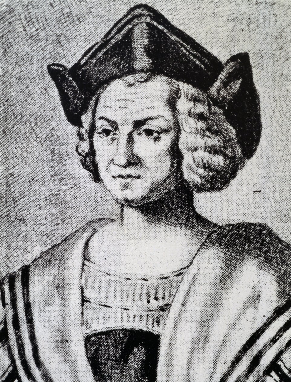 Retrato de Cristóbal Colón, grabado de Theodore de Bry de Theodore de Bry