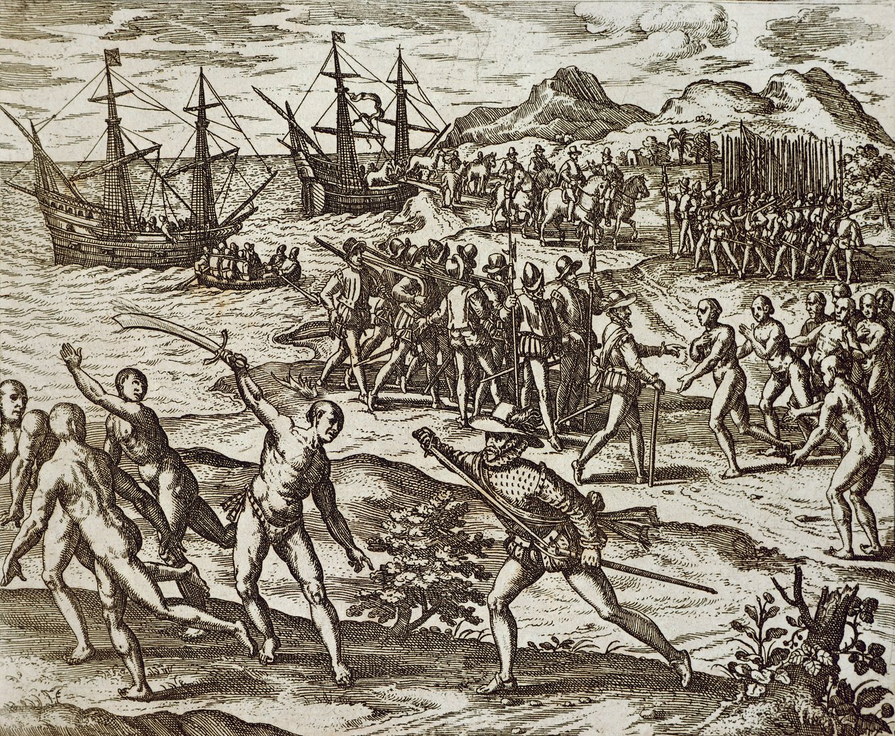 Los españoles en América de Theodore de Bry