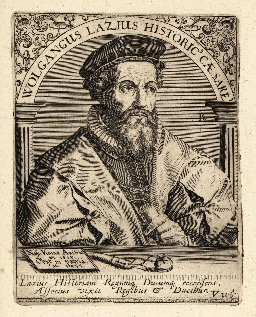 Wolfgang Laz, cartógrafo e historiador austriaco de Theodore de Bry