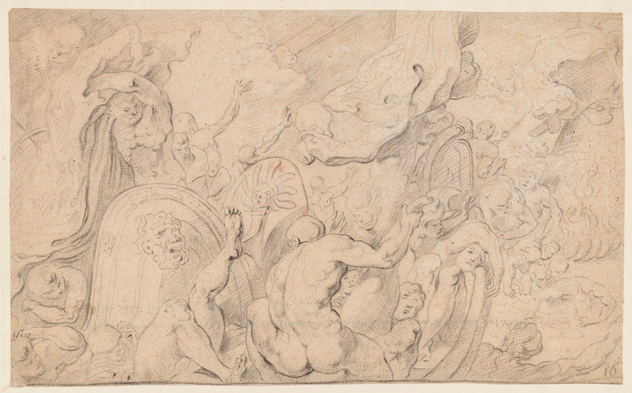 Los compañeros de Ulises abriendo la bolsa de los vientos de Theodore van Thulden