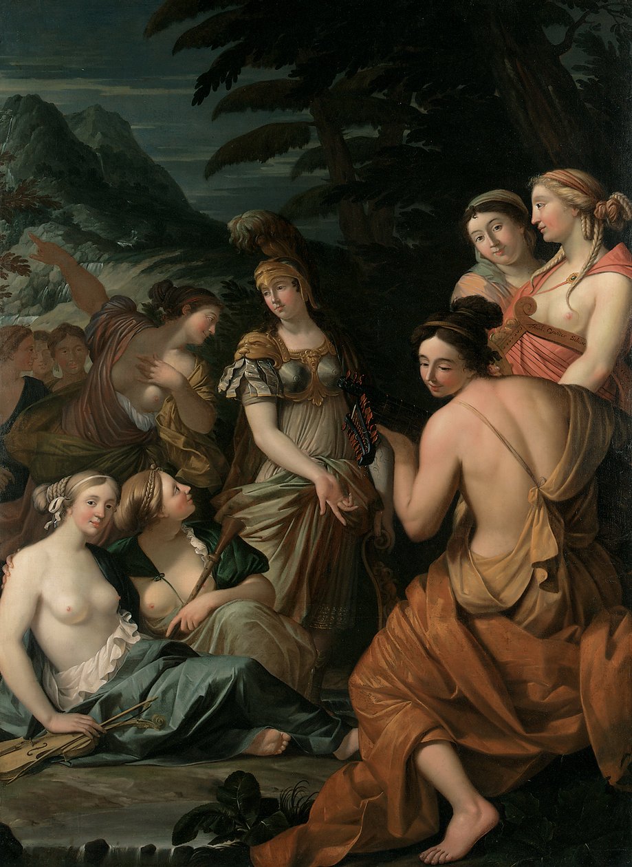 Minerva y las Musas en el Monte Helicón, 1675 de Theodorus van der Schuer