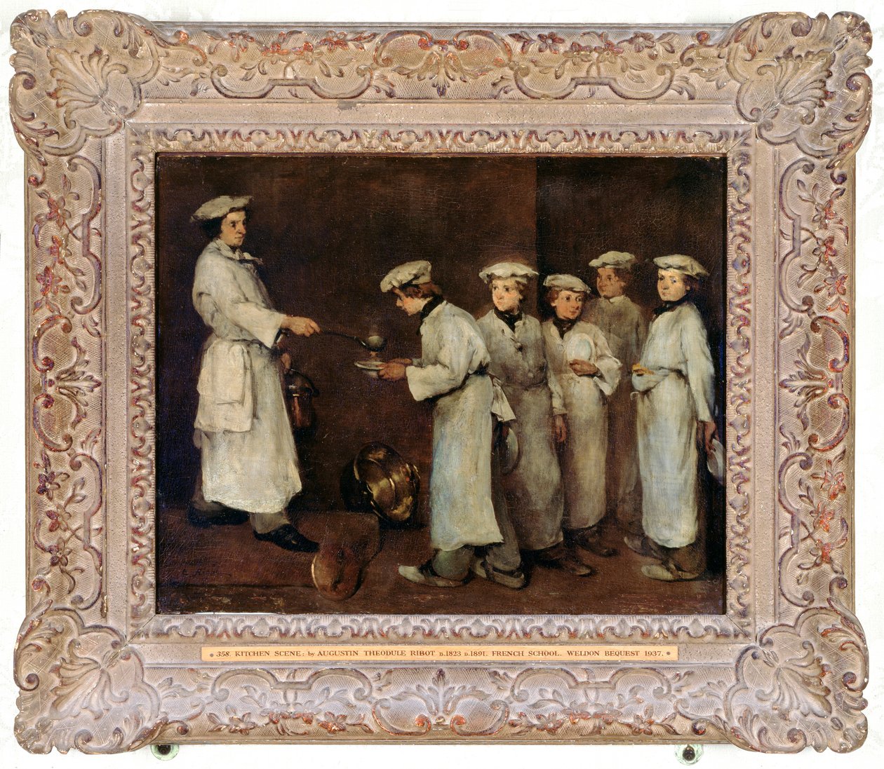Escena de Cocina, principios de 1860s de Theodule Ribot