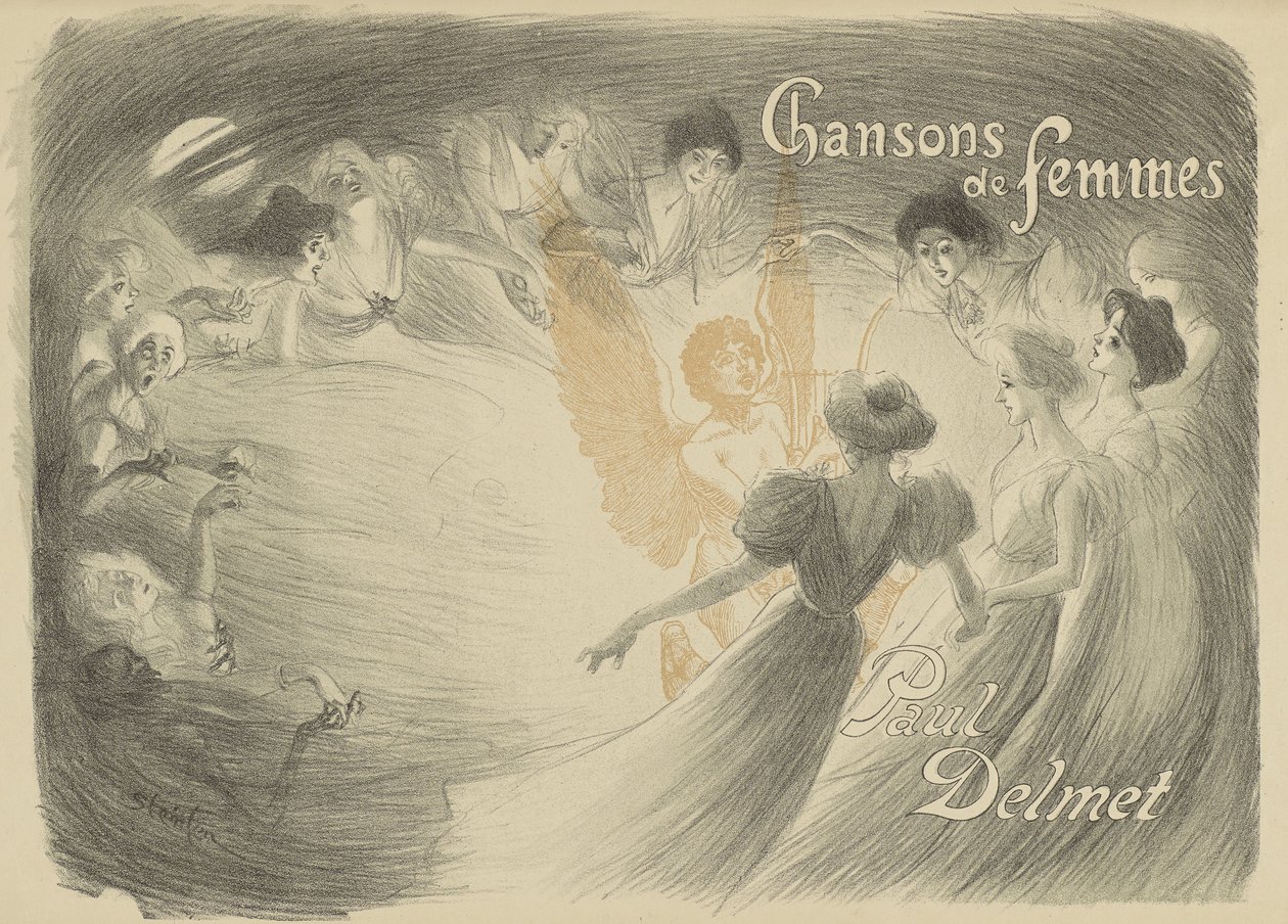 Portada del libro Chansons de femmes, 1897 de Théophile Alexandre Steinlen