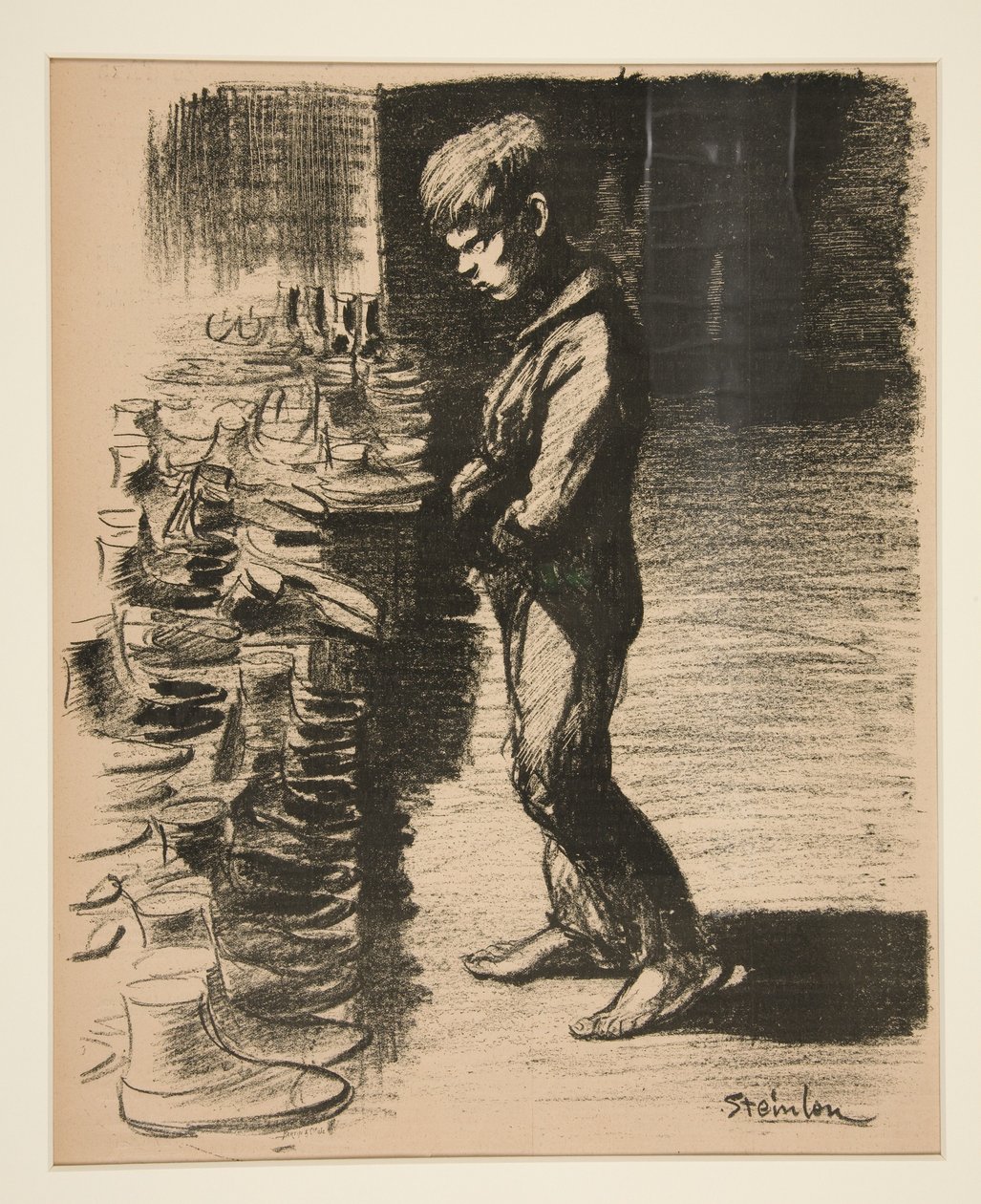 «A propósito de las botas» (About Boots), portada de La Feuille n.º 5, 31 de diciembre de 1897 de Théophile Alexandre Steinlen