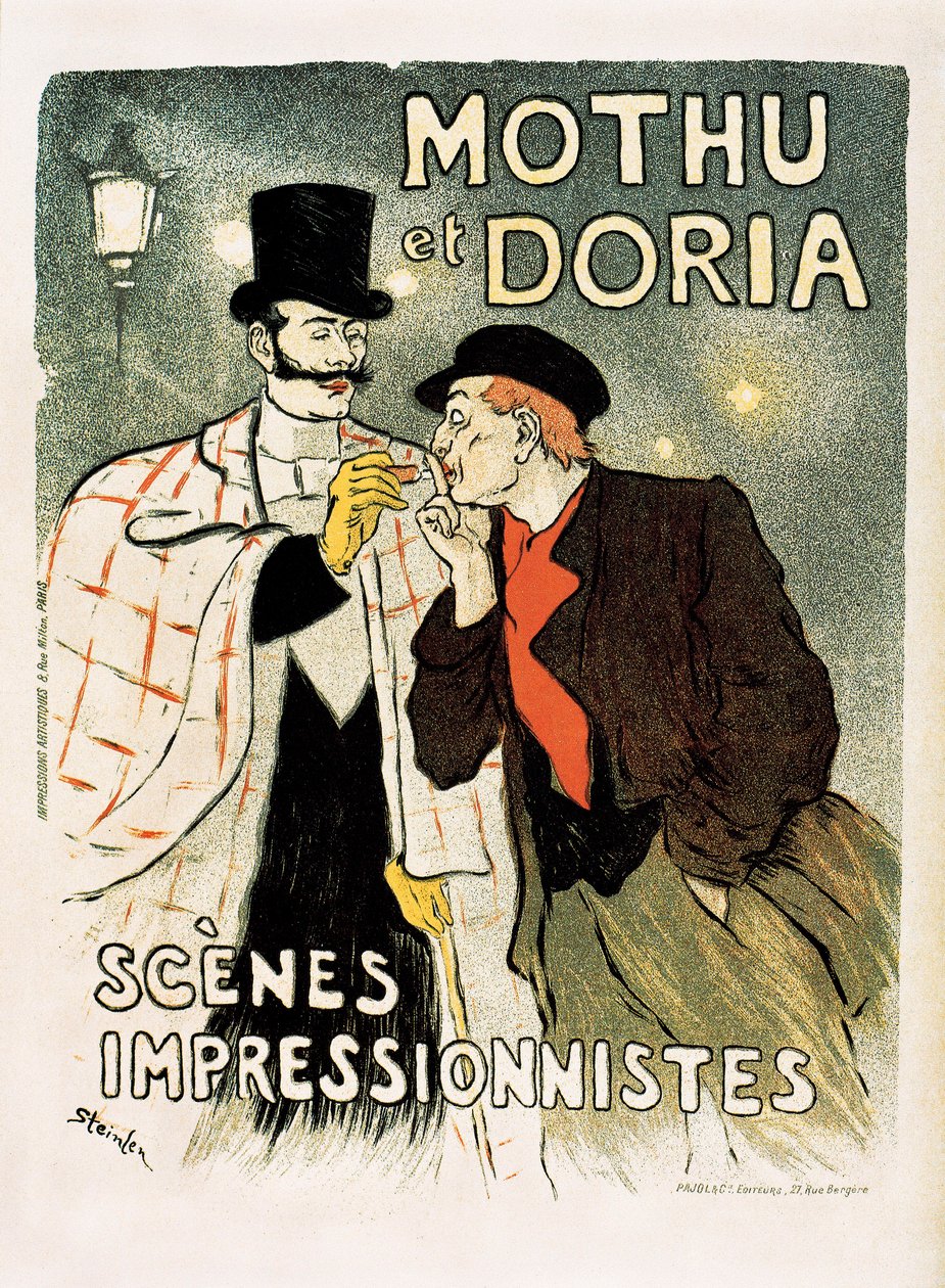 Anuncio para los cantantes Mothu y Doria de Théophile Alexandre Steinlen