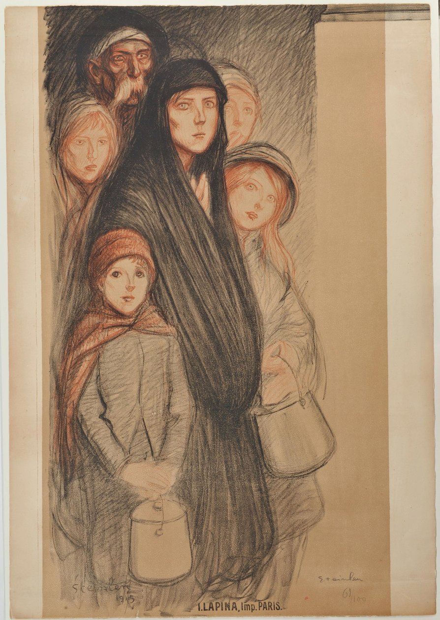 En Bélgica, los belgas tienen hambre, 1915 de Théophile Alexandre Steinlen