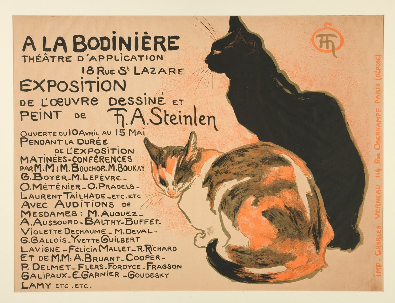 Ausstellung des gezeichneten und gemalten Werks von T. A. Steinlen de Théophile Alexandre Steinlen