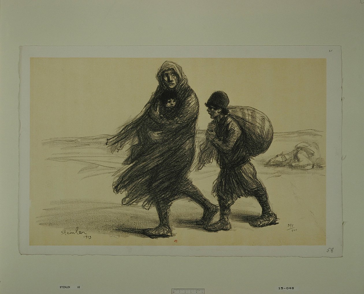 [El éxodo serbio] de Théophile Alexandre Steinlen