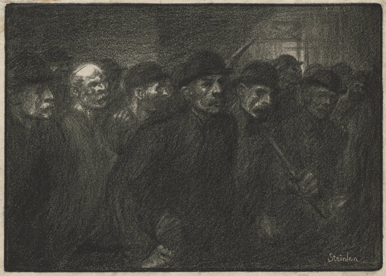 Trabajadores saliendo de la fábrica de Théophile Alexandre Steinlen