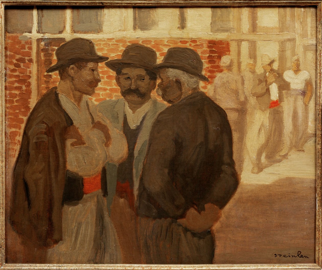 Trabajadores de la construcción de Theophile Alexandre Steinlen