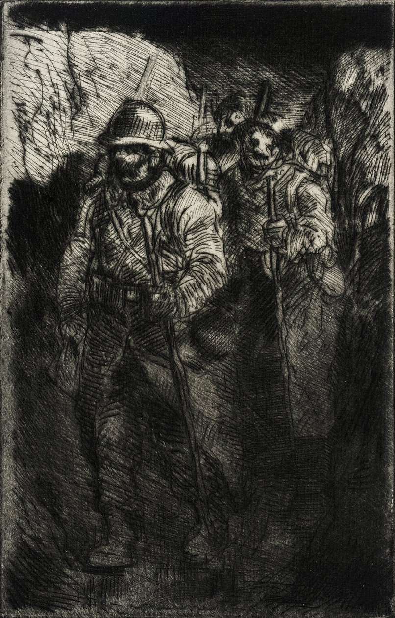 Soldados caminando de Théophile Alexandre Steinlen