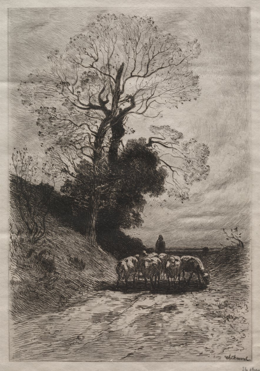 Regreso del rebaño de Theophile Narcisse Chauvel