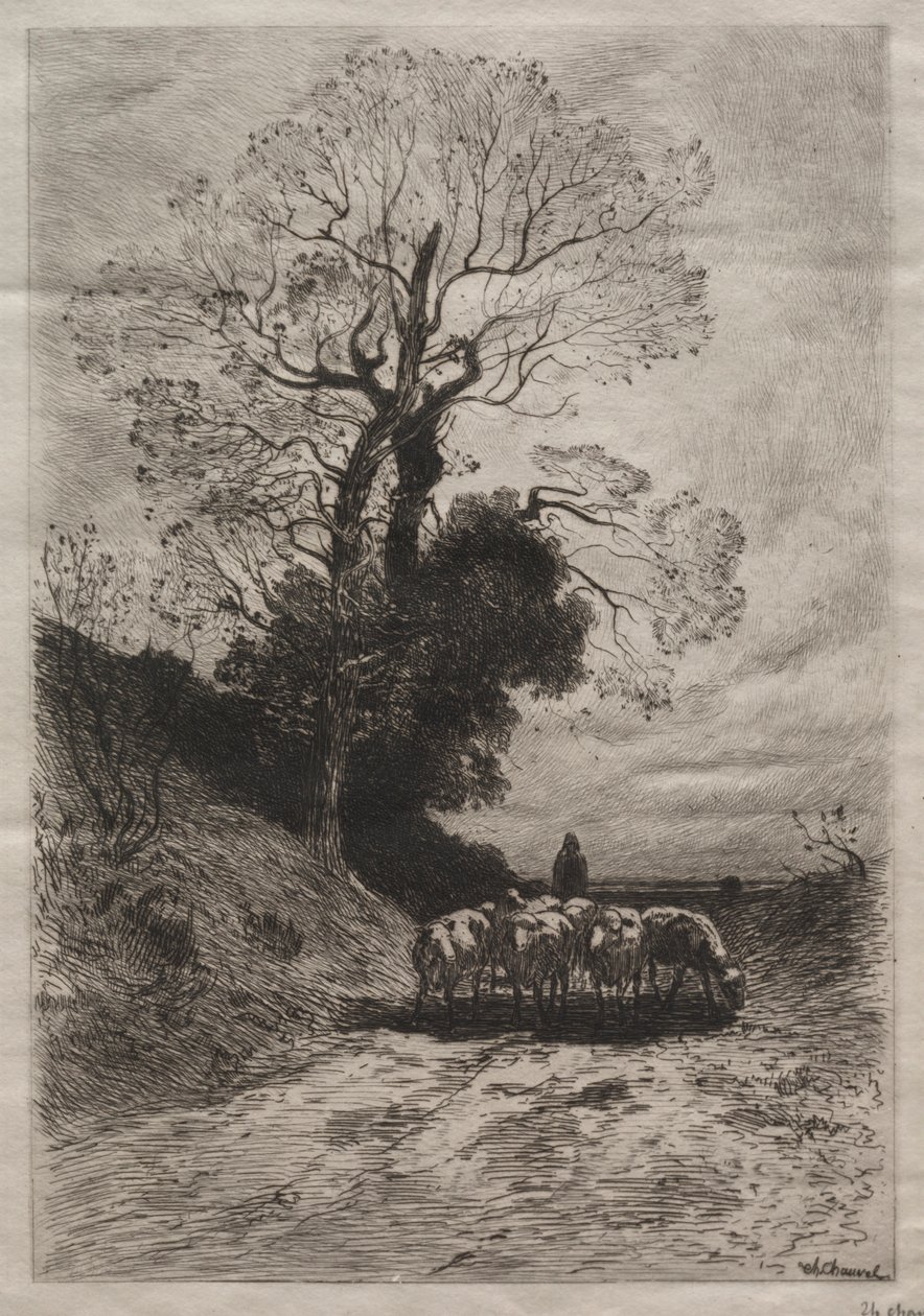 Retorno del rebaño de Theophile Narcisse Chauvel