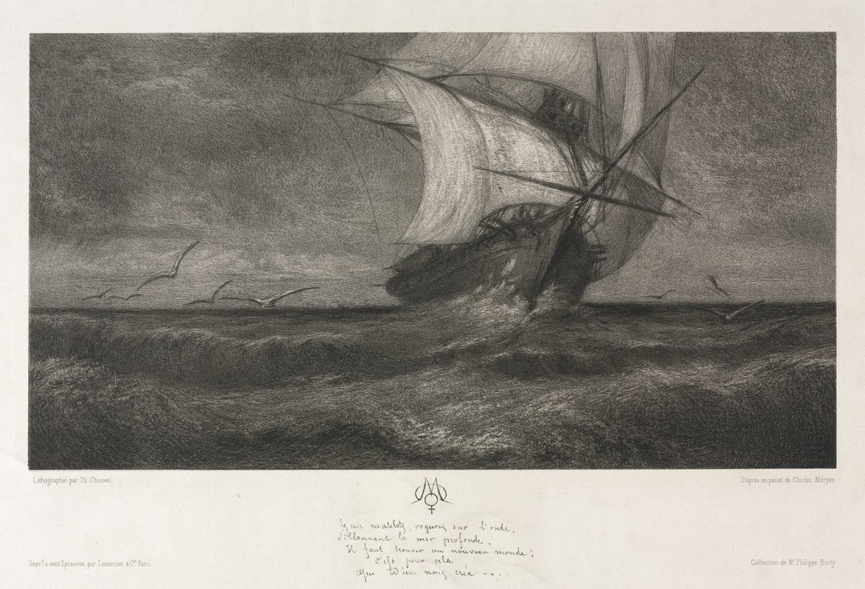 El barco fantasma, o en las olas de Theophile Narcisse Chauvel