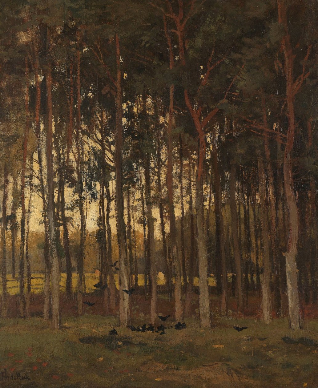 Vista en el bosque de Theophile de Bock