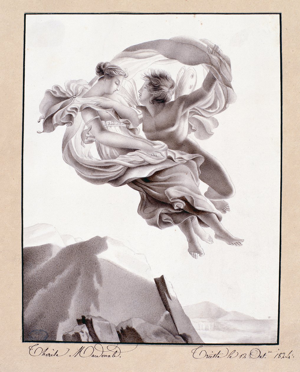 Rapto de Psique, Trieste, el 12 de octubre de 1824 de Therèse Macdonale