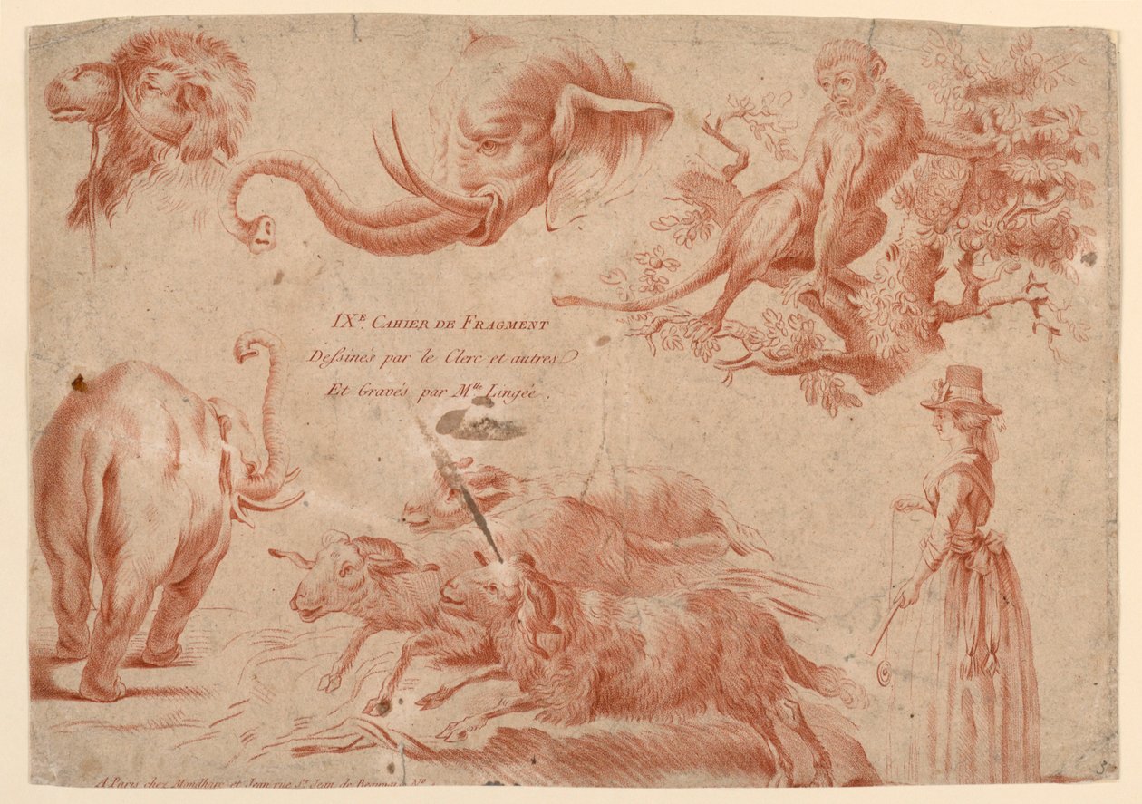 Página de título, de "IXe Cahier de Fragment" de Therèse Éléonore Lingée