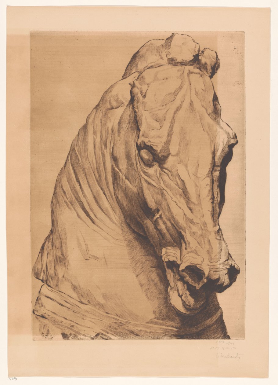 Cabeza de unicornio de una estatua antigua de Thiebautz (signed by artist)