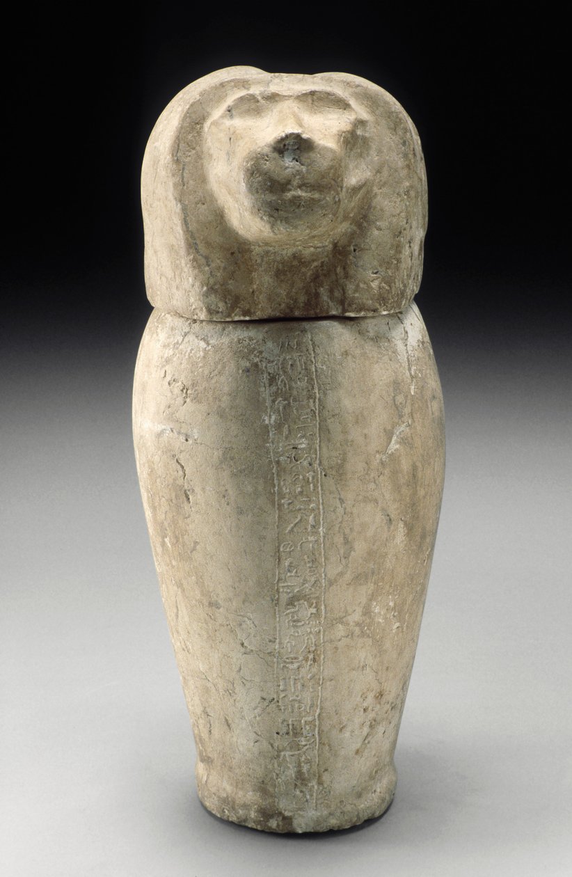 Jarro canopo con cabeza de cinocéfalo de Third Intermediate Period Egyptian