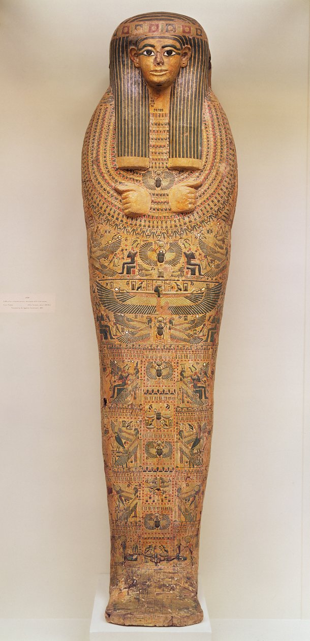 Ataúd egipcio de una persona no identificada decorado con escenas rituales, c.1050 a.C. de Third Intermediate Period Egyptian