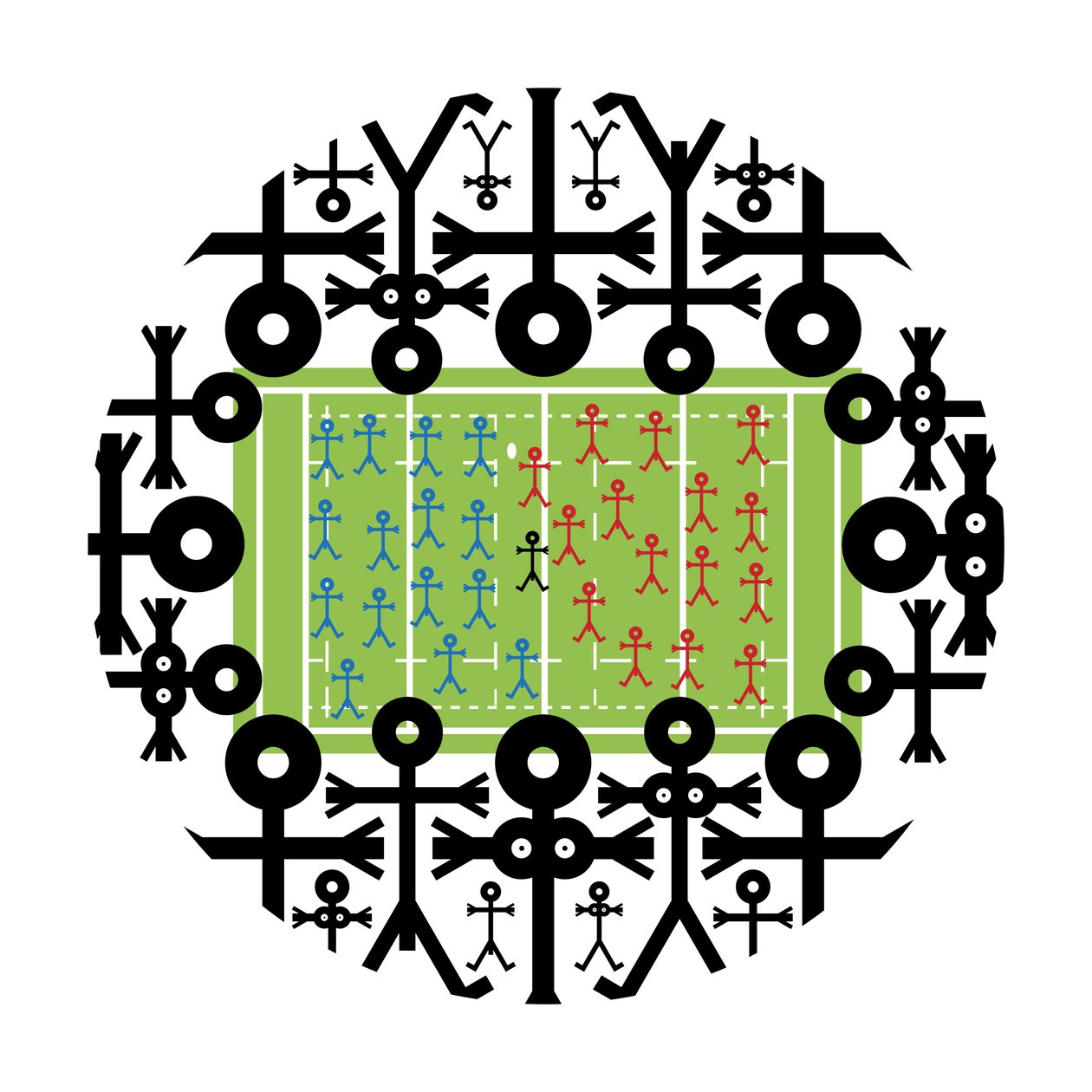 Multitud Icono Rugby, 2006 de Thisisnotme Thisisnotme