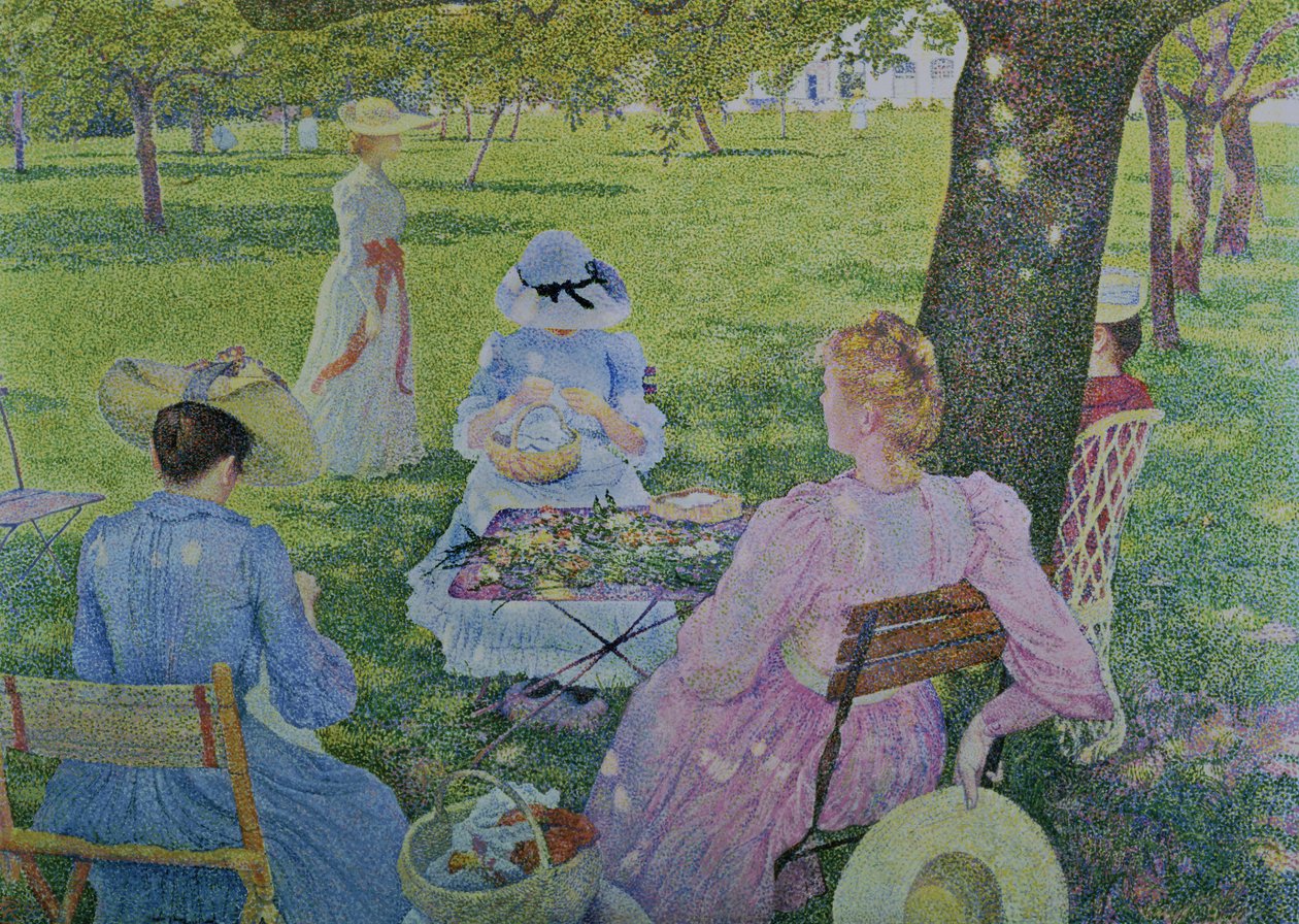 Familia en el Huerto, 1890 de Théo van Rysselberghe