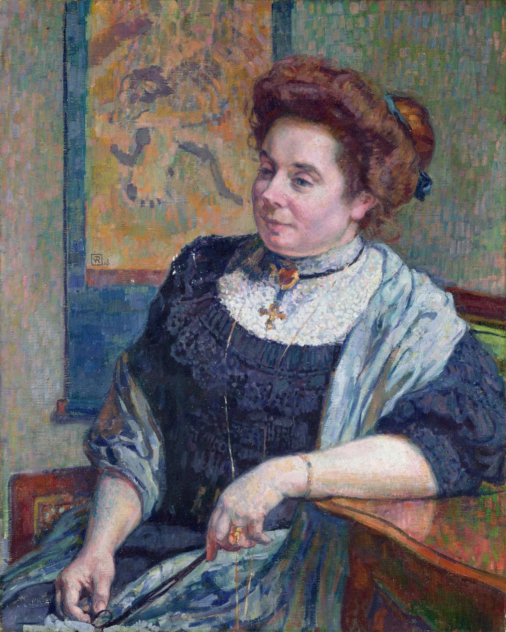 Madame Maurice Denis, 1908 de Théo van Rysselberghe