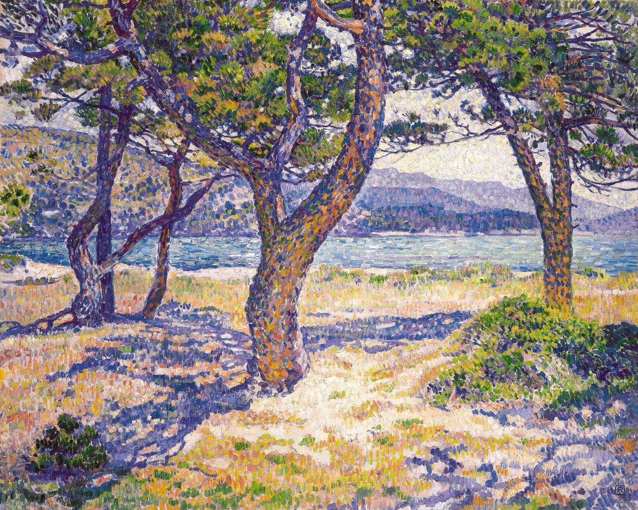 El Mediterráneo en Le Lavandou de Théo van Rysselberghe