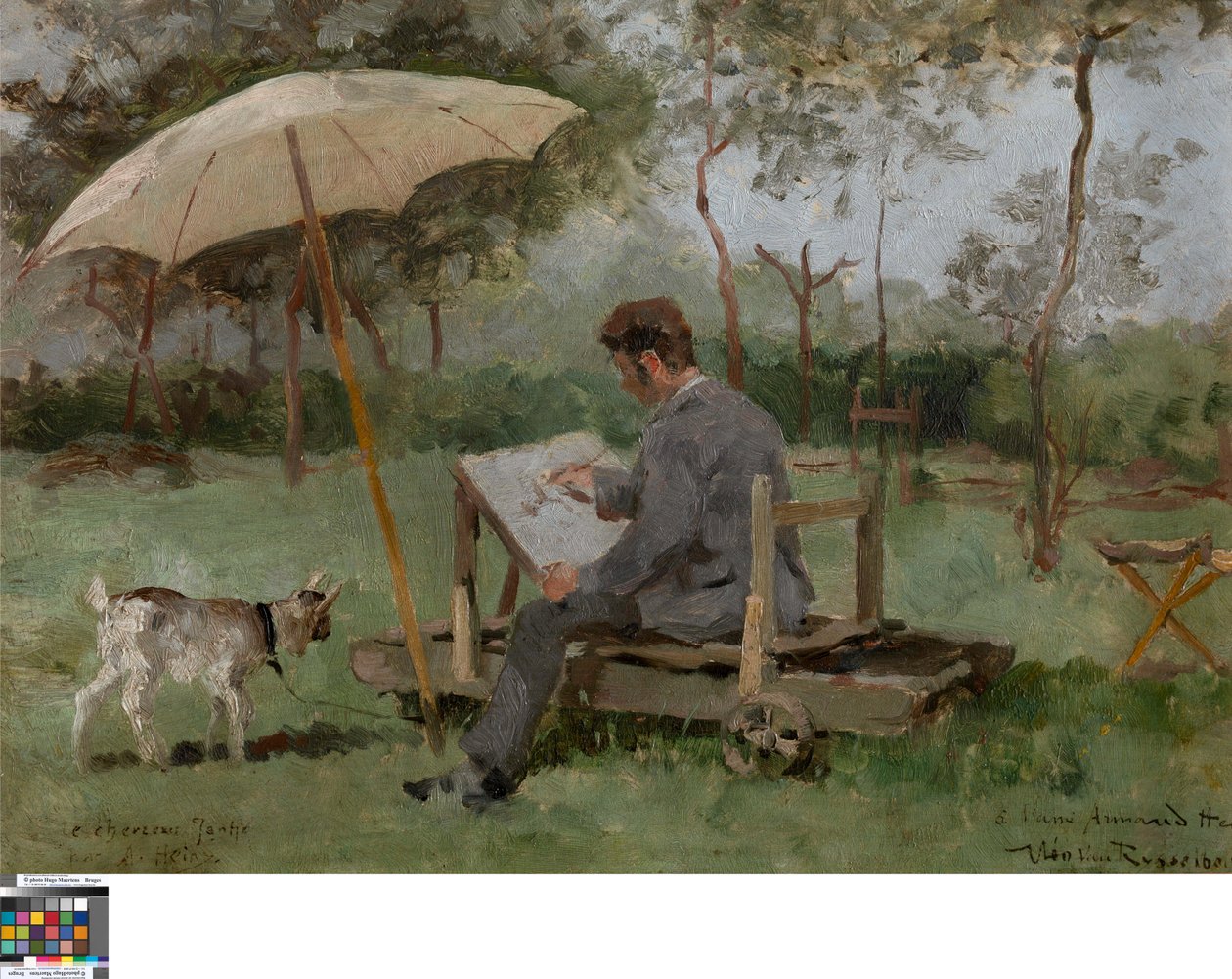 Armand Heins Pintando al aire libre de Théo van Rysselberghe
