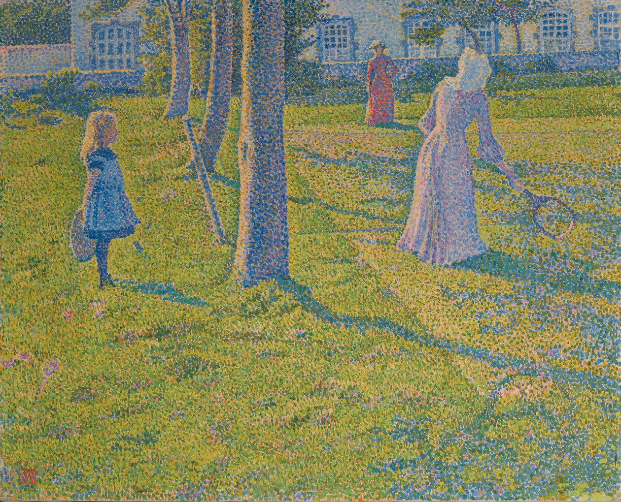 El juego de tenis, 1889 de Théo van Rysselberghe