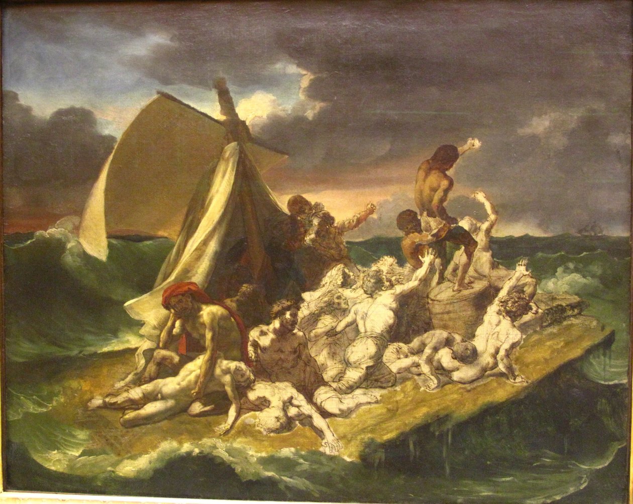 Esbozo de La Balsa de la Medusa de Theodore Gericault