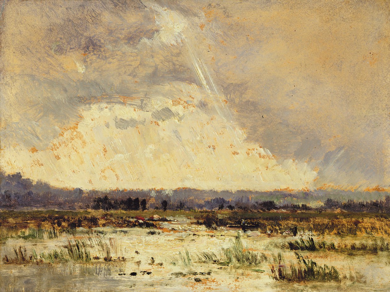 El pantano en la Souterraine de Pierre Etienne Theodore Rousseau
