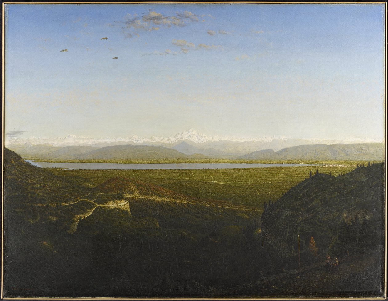 Vista del Mont Blanc, visto desde La Faucille de Pierre Etienne Theodore Rousseau