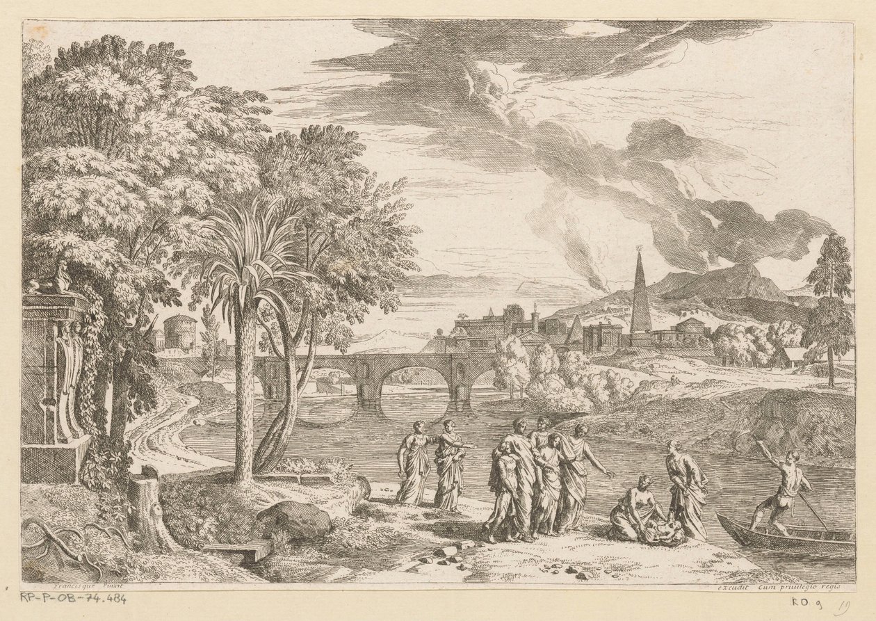 Moisés es encontrado Suite de Paysages (título de la serie) de Théodore