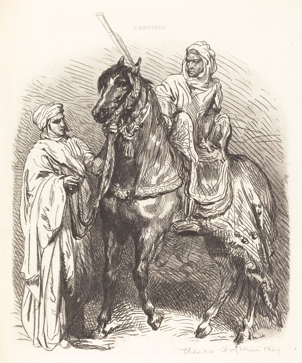 Árabe montando de Théodore Chassériau
