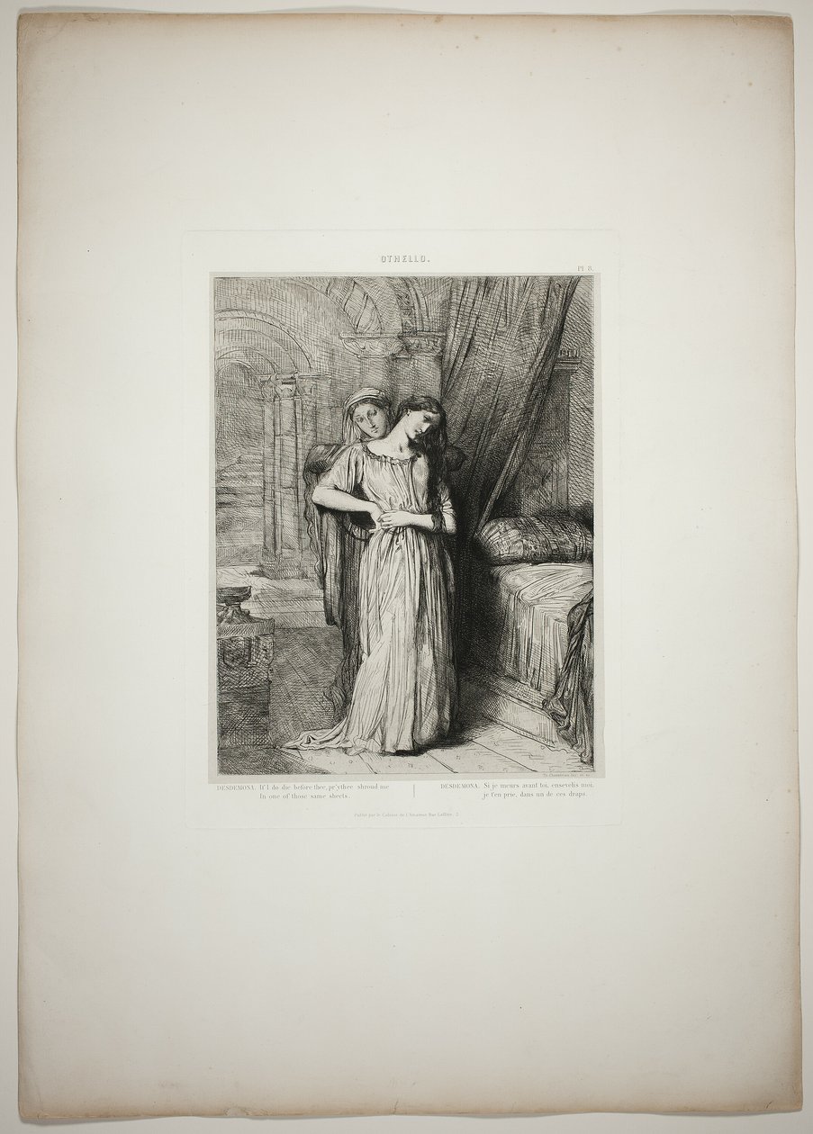 If I Do Die Before Thee, placa ocho de Otelo de Théodore Chassériau