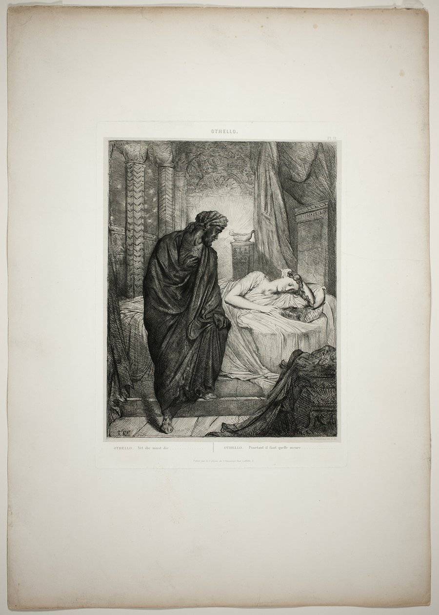 Sin embargo, ella debe morir, placa once de Otelo de Théodore Chassériau