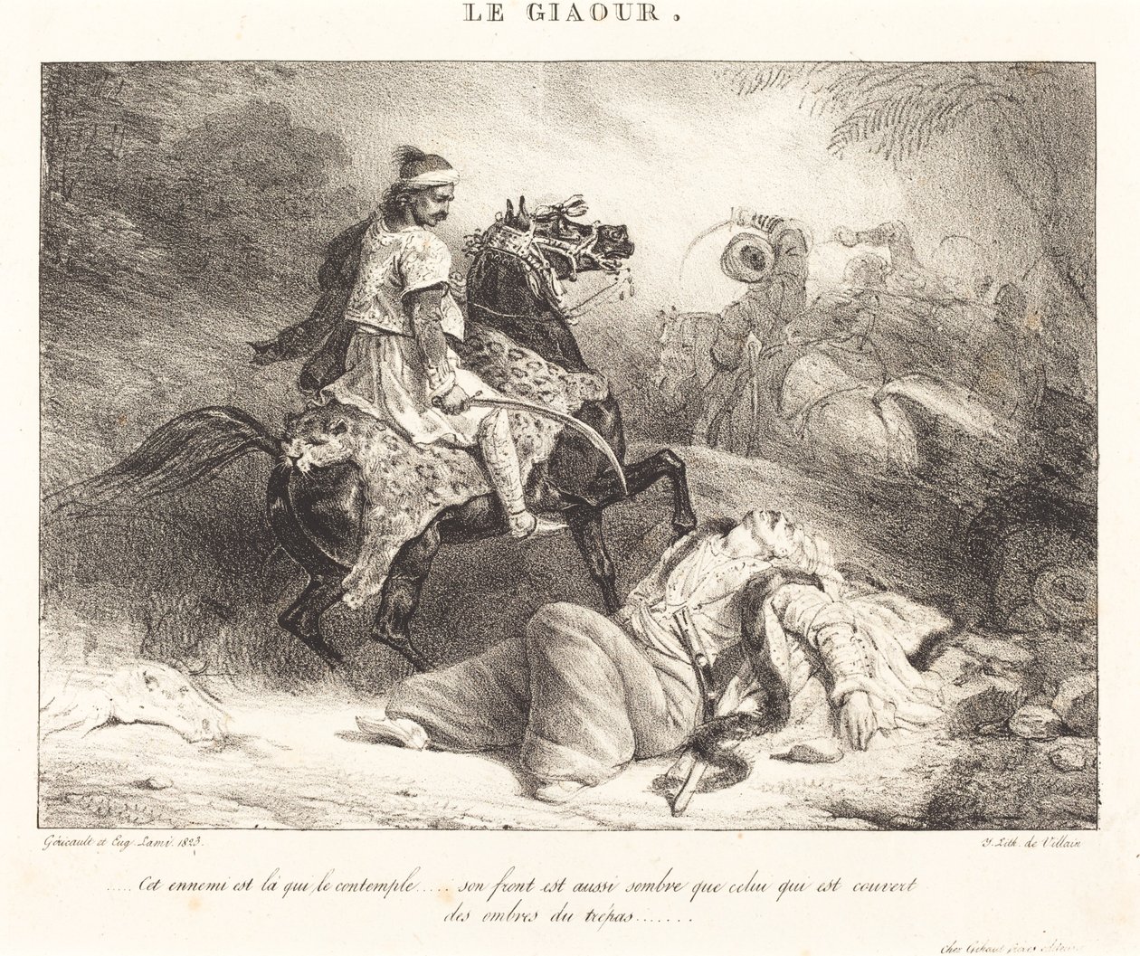 El Giaour de Théodore Gericault and Eugène Louis Lami