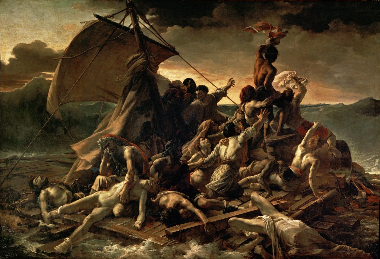 En francés:  Le Radeau de La Méduse La Balsa de la Medusa de Theodore Gericault