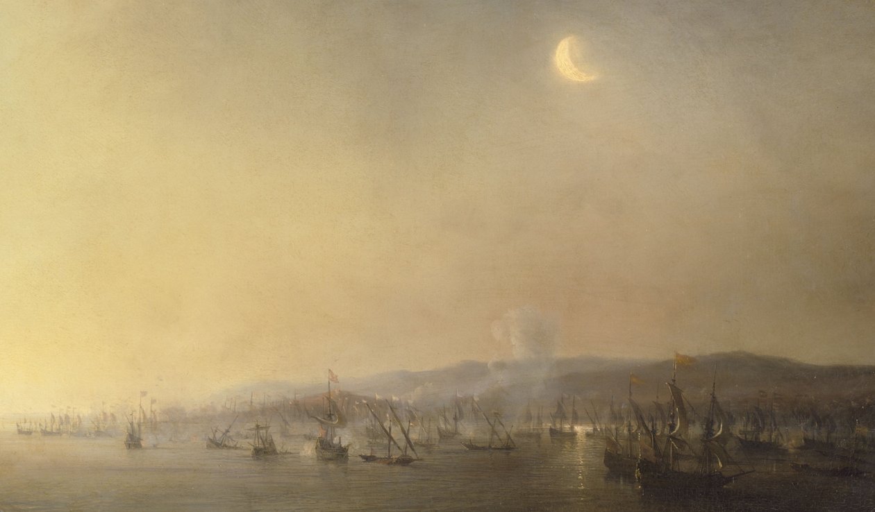 Combate naval en Cartagena el 3 de septiembre de 1643 por Théodore Gudin en 1844 de Theodore Gudin