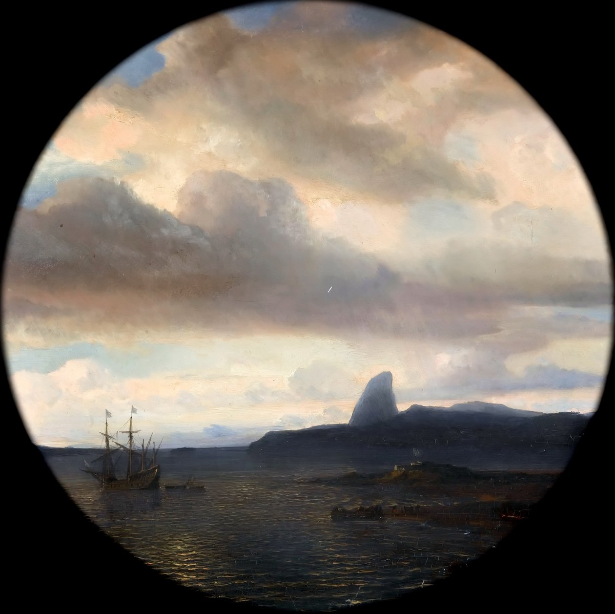Villegagnon entrando en la Bahía de Río de Janeiro el 10 de noviembre de 1555 de Jean Antoine Theodore Gudin