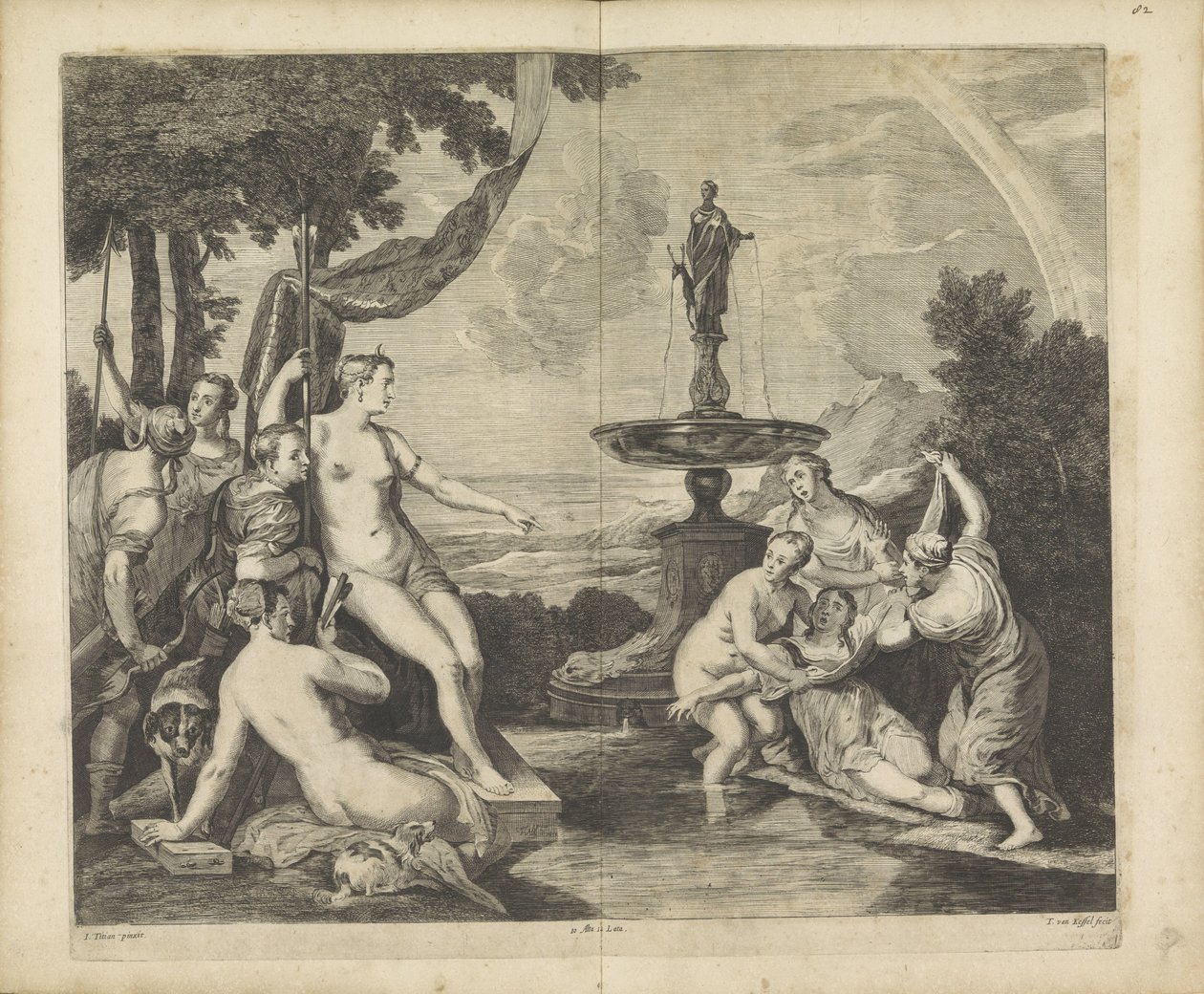 Diana descubre el embarazo de Calisto. de Théodorus van Kessel