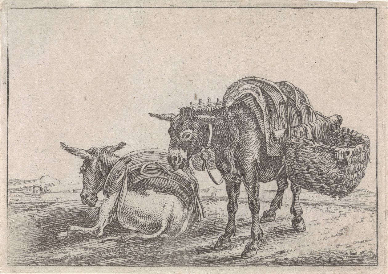 dos mulas de Théodorus van Kessel