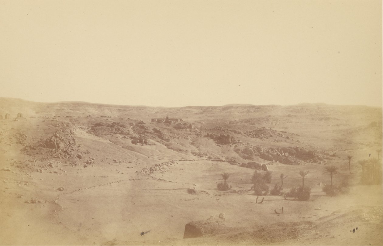 (Vista general de las ruinas de Fostat, cerca de El Cairo) de Théodule Devéria