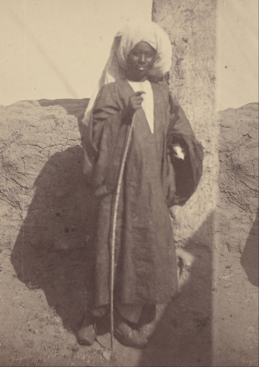 (Retrato de un Joven Nativo de Pie Contra una Columna) de Théodule Devéria