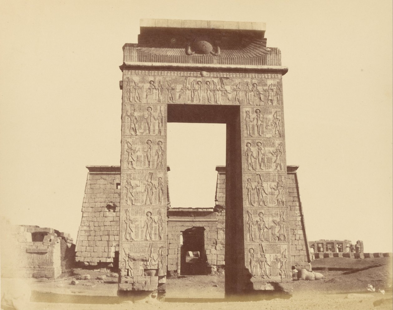 Portal del Templo de Khonsu, Karnak de Théodule Devéria