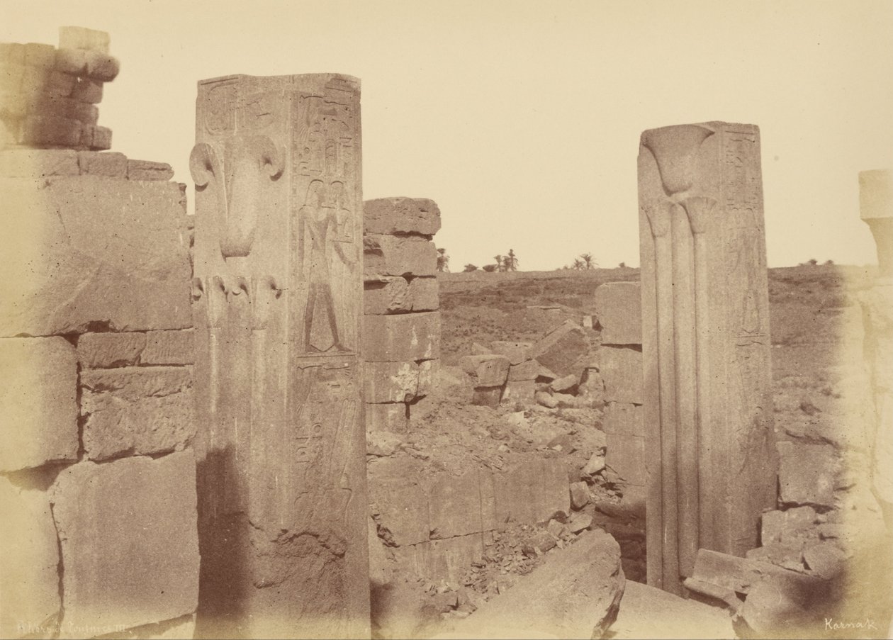 Karnak, Columnas de Loto de Thotmes III de Théodule Devéria